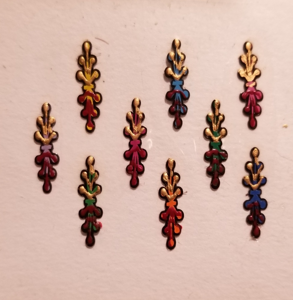 Bindi, set of two, mixed colors